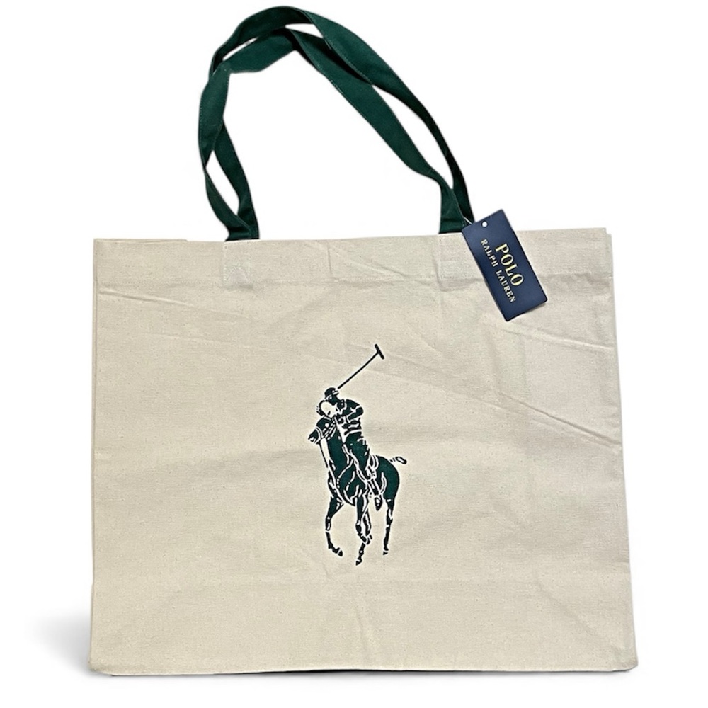 NWT Polo Ralph Lauren Polo Player Tote Canvas Bag